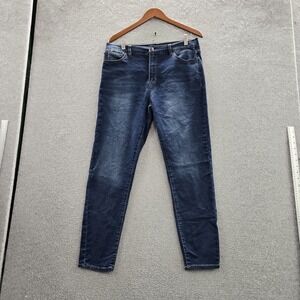 Curve Appeal Women Jeans 12/31 Blue Denim High-Rise Essential Skinny 28" Inseam